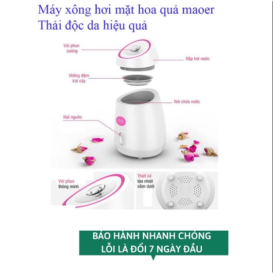 Máy xông hơi mặt hoa quả Mooer, máy phun sương nano tạo ẩm