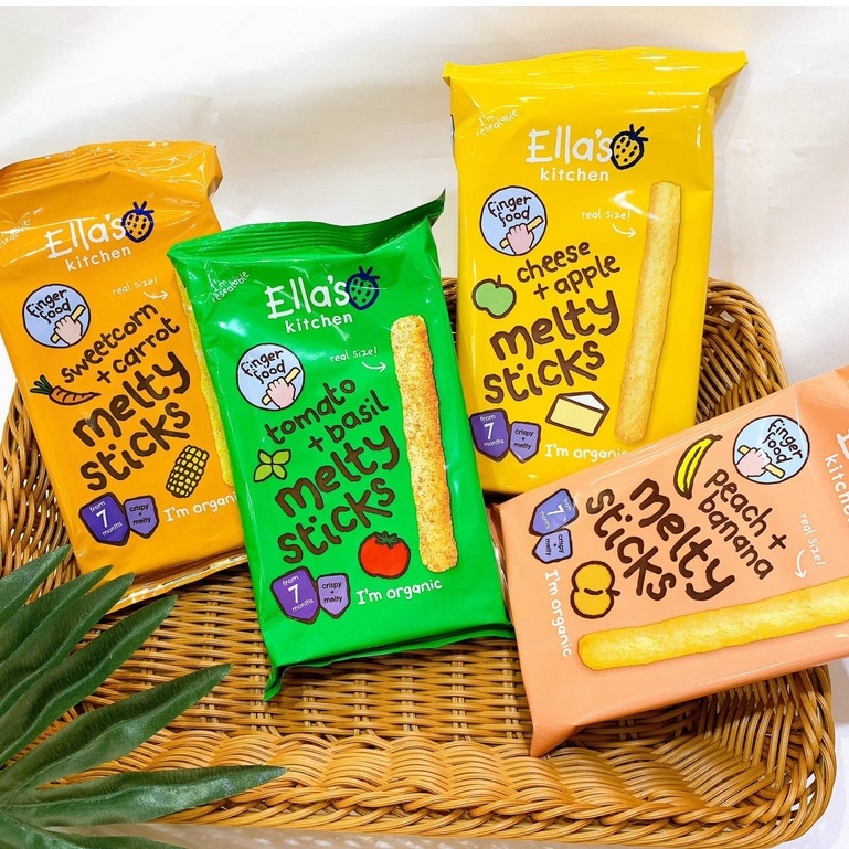 Bánh ăn dặm Ella's cho bé dạng thanh - The Caring Cube