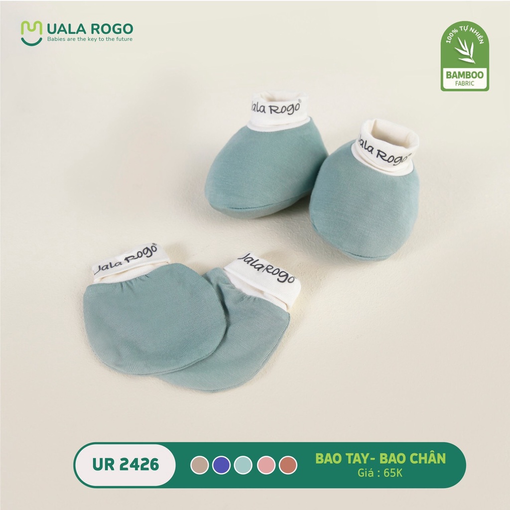 Set bao tay, bao chân Bamboo Fabric cho bé Uala rogo mã UR2426