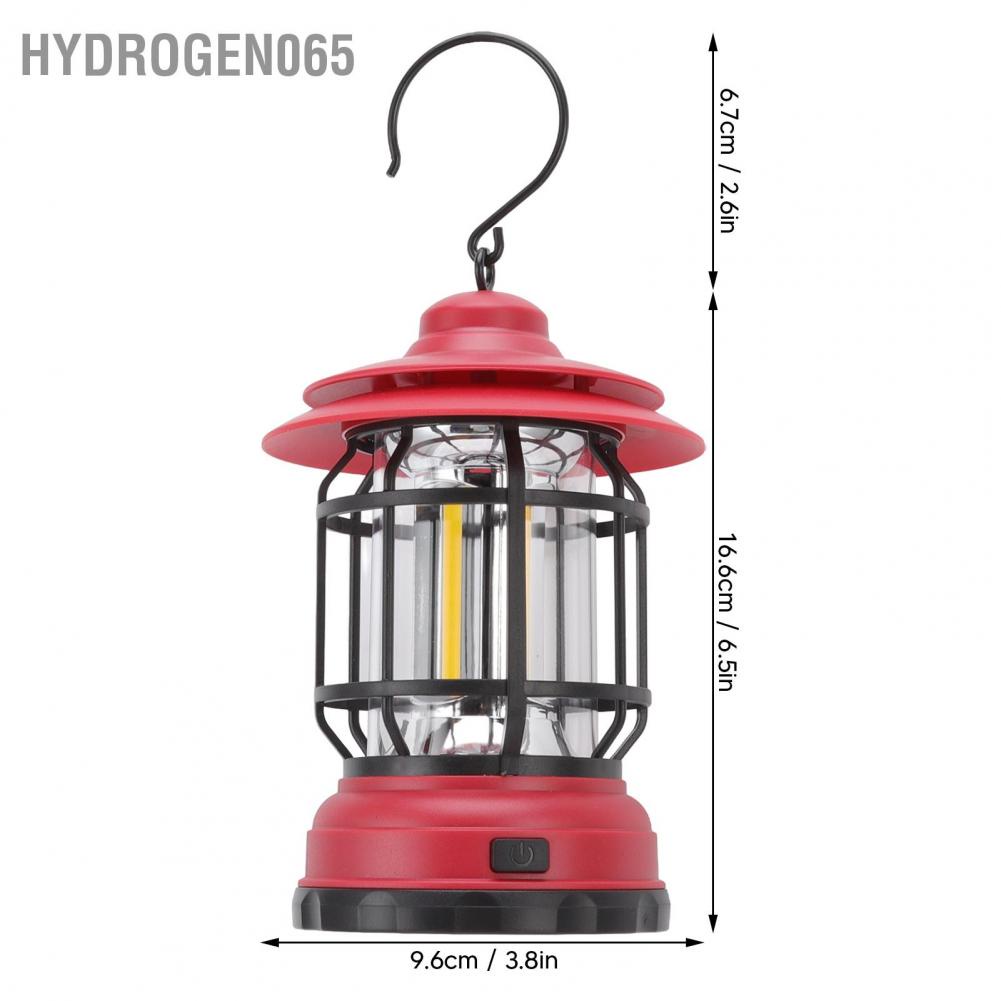 Đèn lồng cắm trại Di động ngoài trời LED Lều treo cổ điển đa chức năng di khẩn cấp COB Hydrogen065