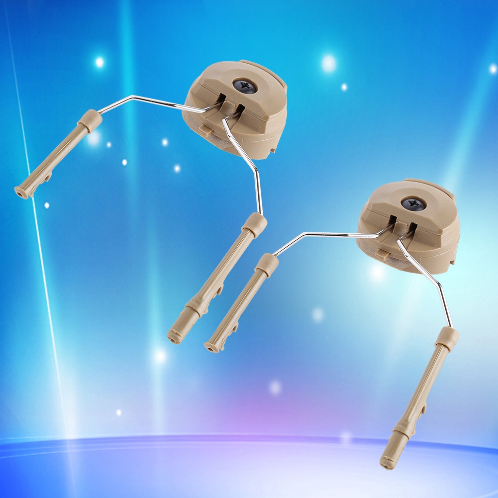 2pcs POM+ Stainless Steel Helmet Arc Rail Suspension Headset Support For Peltor Comtac