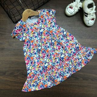 Đầm thun cotton cho bé gái
