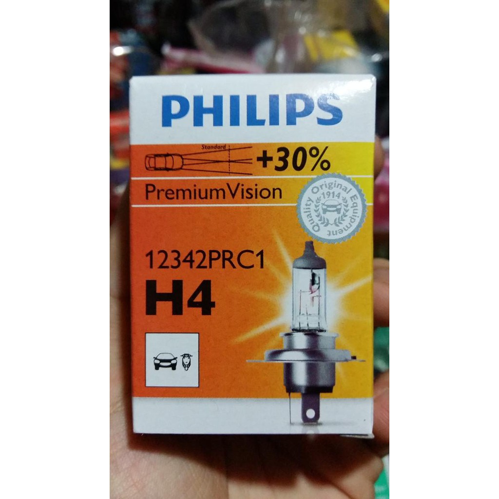 Bóng Đèn Pha Halogen H4 Philips 12v 60 / 55w P43T-38 Cho Xe Hơi