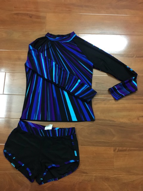 Set bơi dài tay sọc xanh - nhiều size | BigBuy360 - bigbuy360.vn