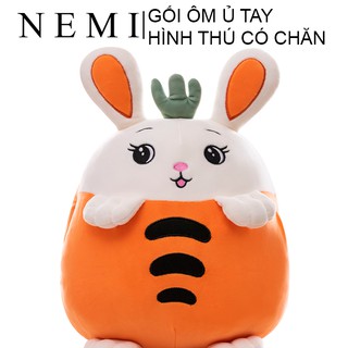 Gối ôm ủ tay hình thú có chăn nemi