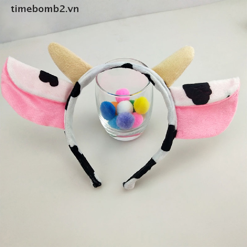 Cài Tóc Hình Sừng Bò Sữa Hóa Trang Sáng Tạo