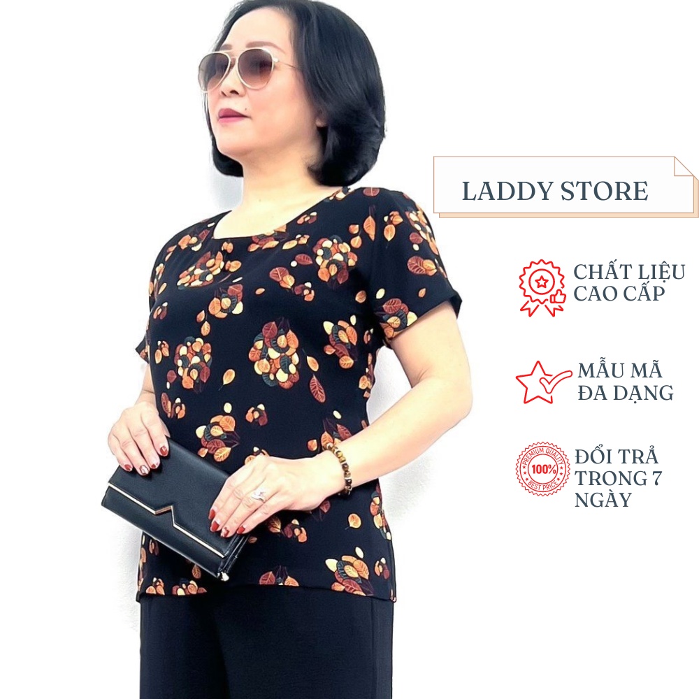 Áo Kiểu Trung Niên 2022 Chất Liệu Lụa Hàn Châu Cao Cấp Mềm Mại Trẻ Trung Cho Các Quý Bà - Laddy Store