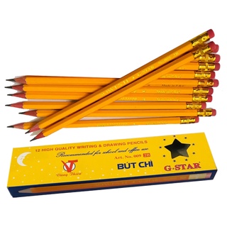 Bút chì chuốt Gstar 2B, có gôm ở phần đuôi