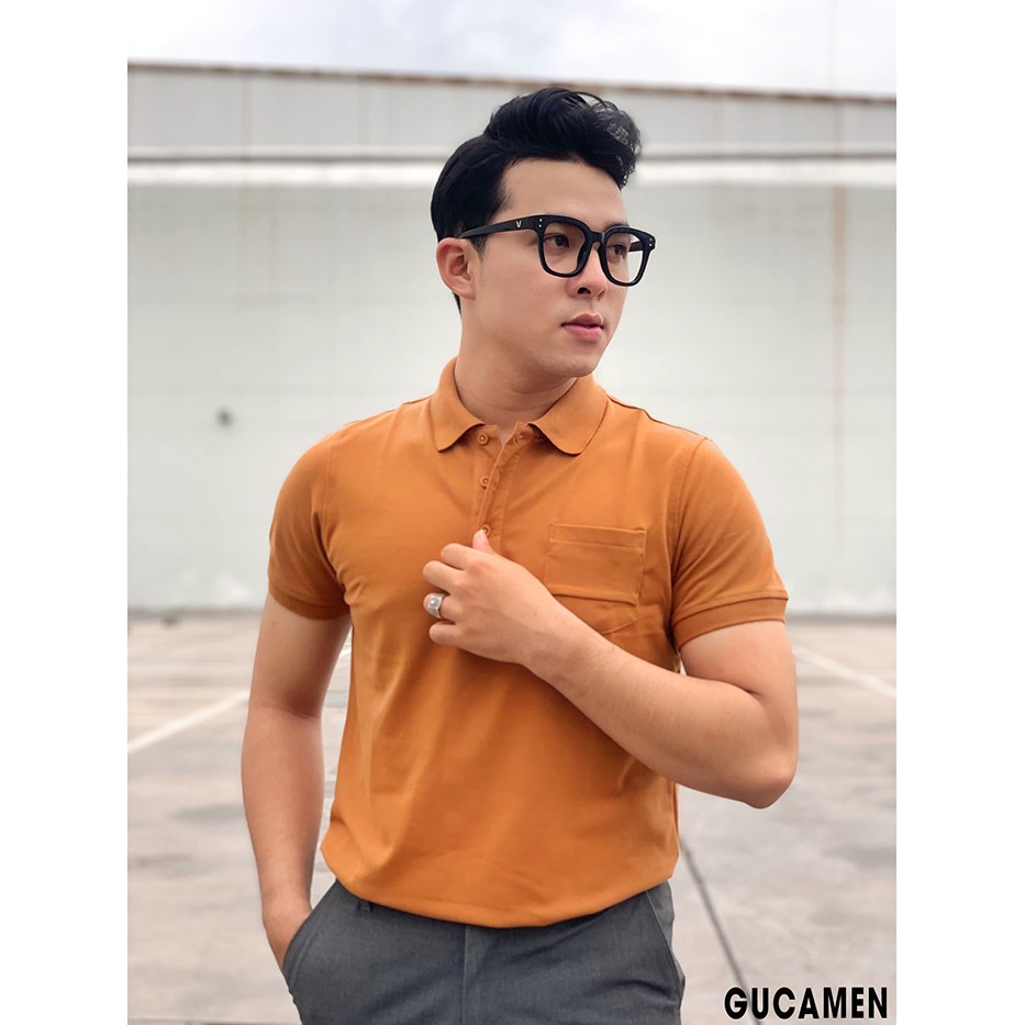 Áo thun Nam phối túi Polo 100% Cotton cá sấu