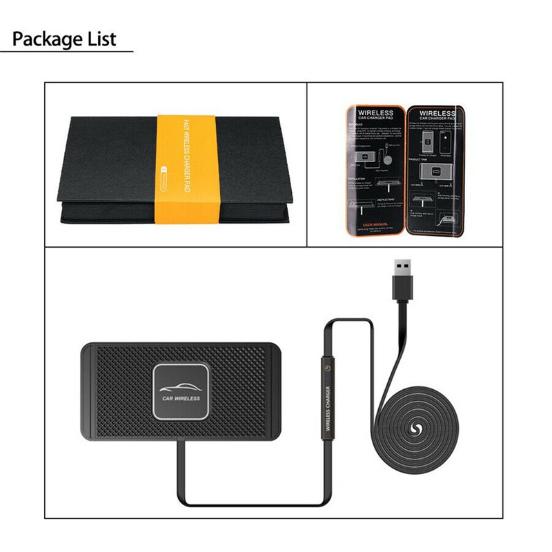 Đế sạc nhanh không dây Qi 5/7.5/10w C1 cao cấp dành cho xe hơi