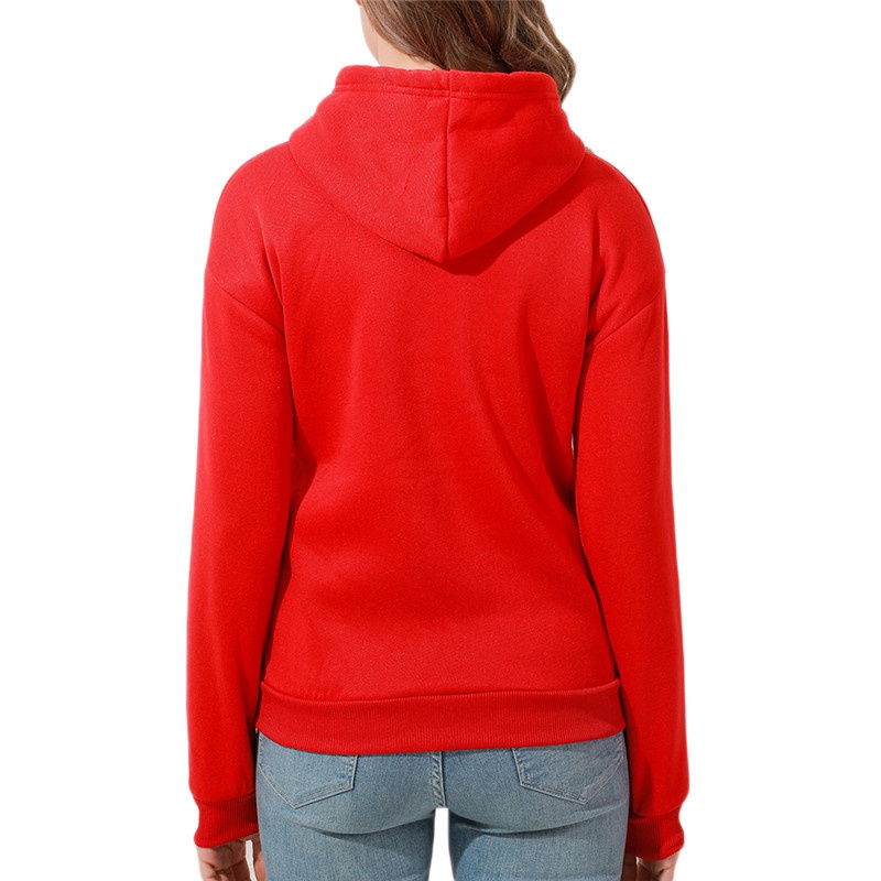 Áo Hoodies Tay Dài Hoạ Tiết Hoa Hồng Cho Nữ Size S-3Xl