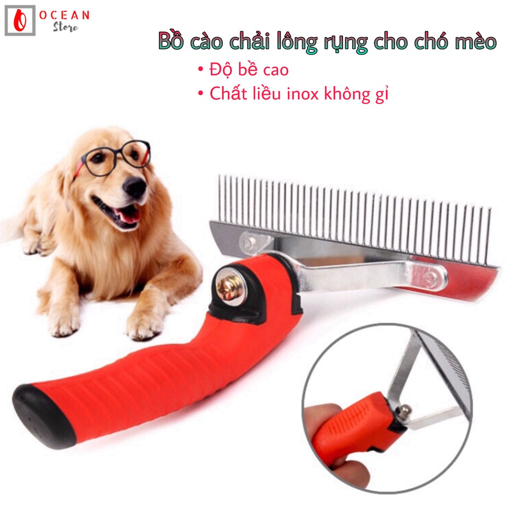 Bồ cào chải lông, lấy lông rụng chó mèo - Phụ kiện thú cưng L04