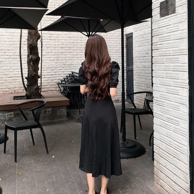 Đầm nữ dài váy xoè cổ vuông tay bồng phong cách vintage Accola MD01 | BigBuy360 - bigbuy360.vn