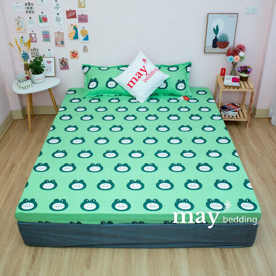 Ga giường họa tiết May Bedding m6x2m hoặc m8x2m poly cotton kèm 2 vỏ gối nằm | BigBuy360 - bigbuy360.vn