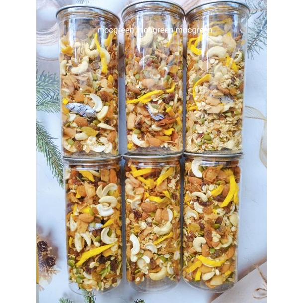 Granola Ăn Kiêng Không Đường Nhiều Hạt Quả Sấy Dinh Dưỡng 500g _ Vị Truyền Thống (tỉ lệ 20% yến mạch)