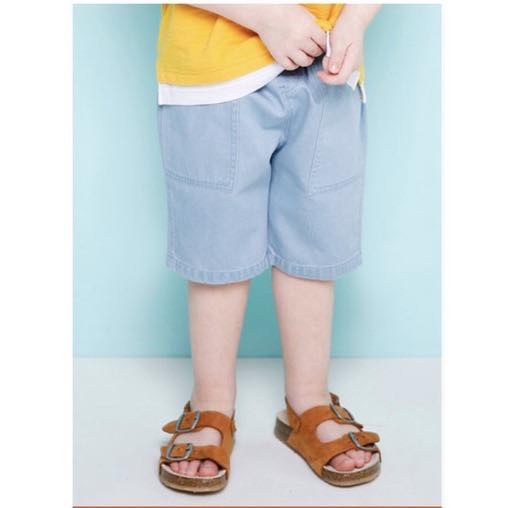 Quần short denim trơn Jelispoon Nga Fish Q9ST0