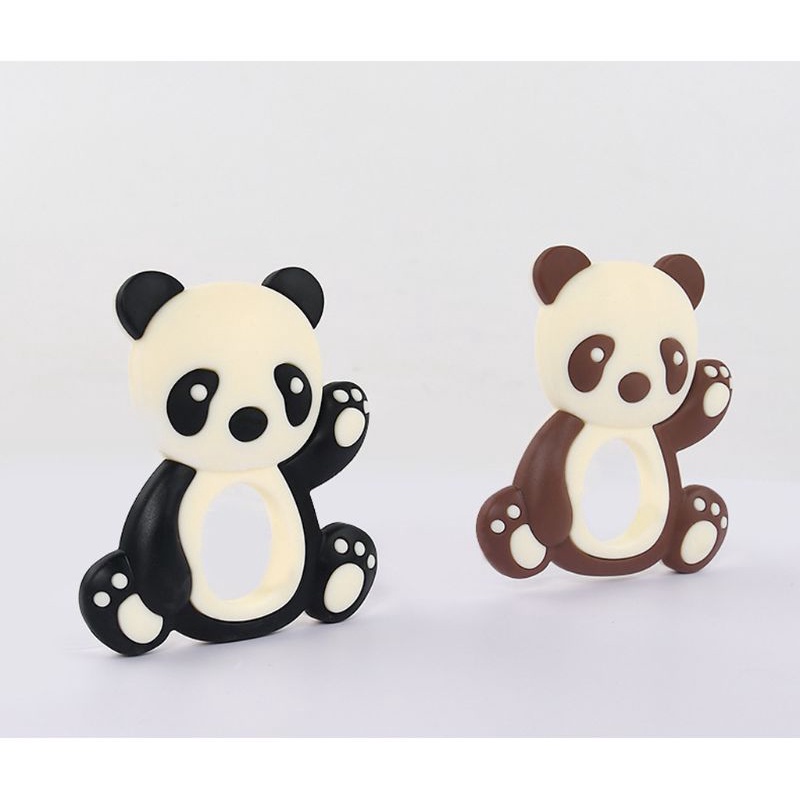 Đồ Chơi Gặm Nướu Hình Gấu Trúc Bằng Silicone Dành Cho Trẻ Em