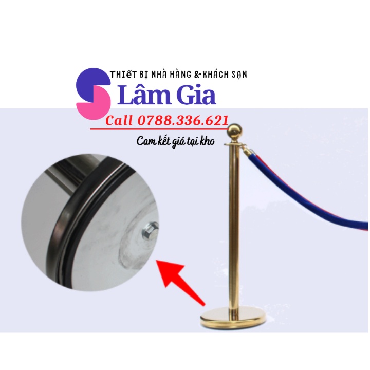 Cột chắn phân làn - cột chắn giũa khoảng cách - cột chắn inox đầu tròn-cột phân cách - cột phân lối đi