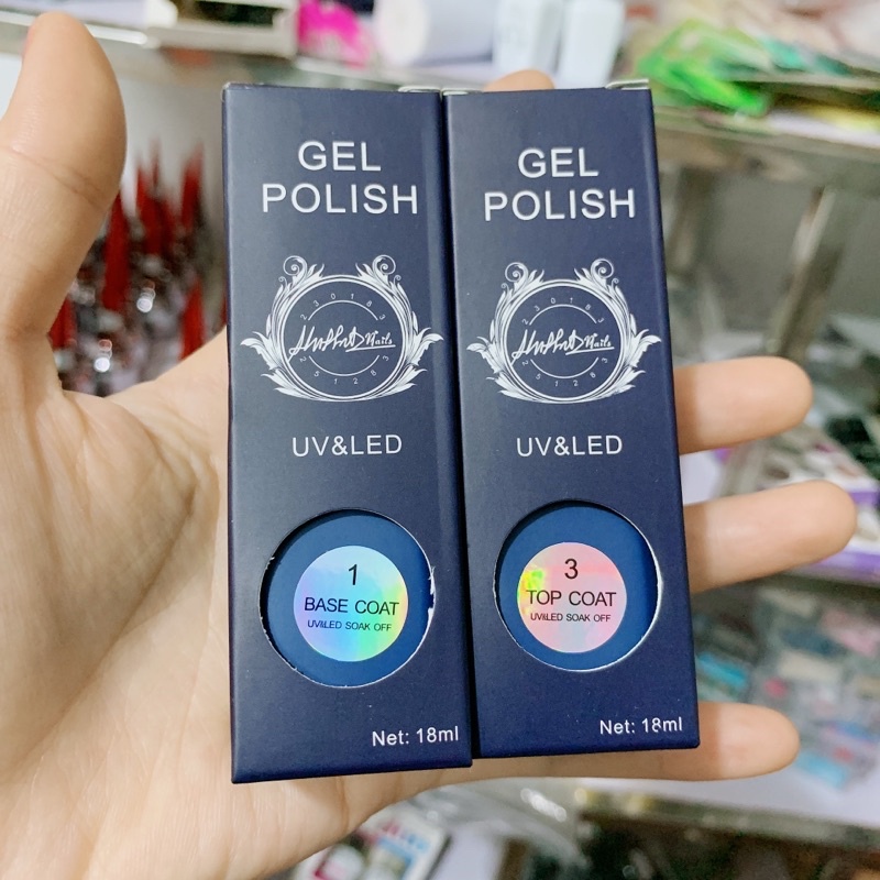 Cặp base top gel polish ruby - LanChiNail