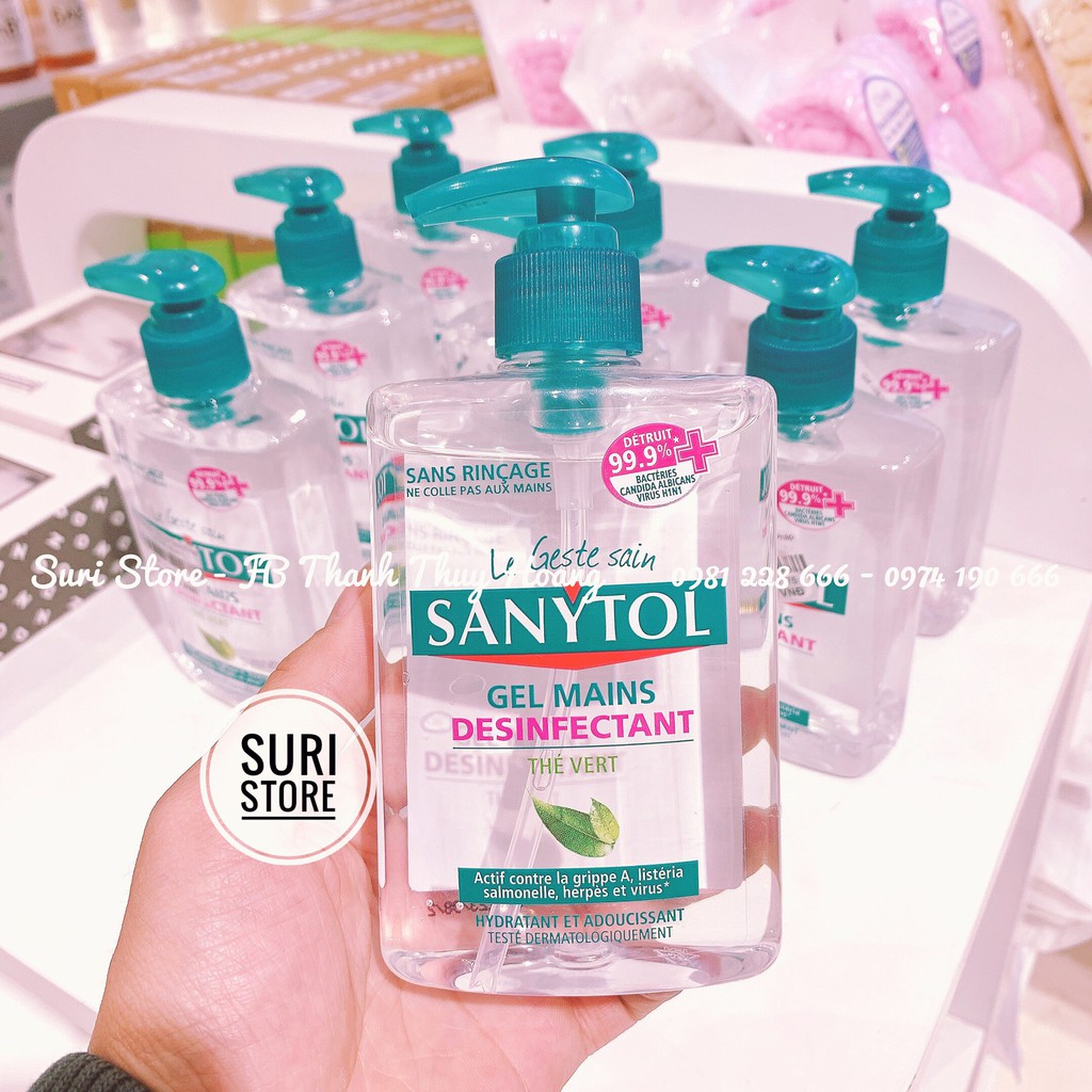 Nước rửa tay Sanytol Pháp 250ml (gel)