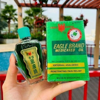 Dầu Gió Xanh 2 nắp hàng Singapore 24ml