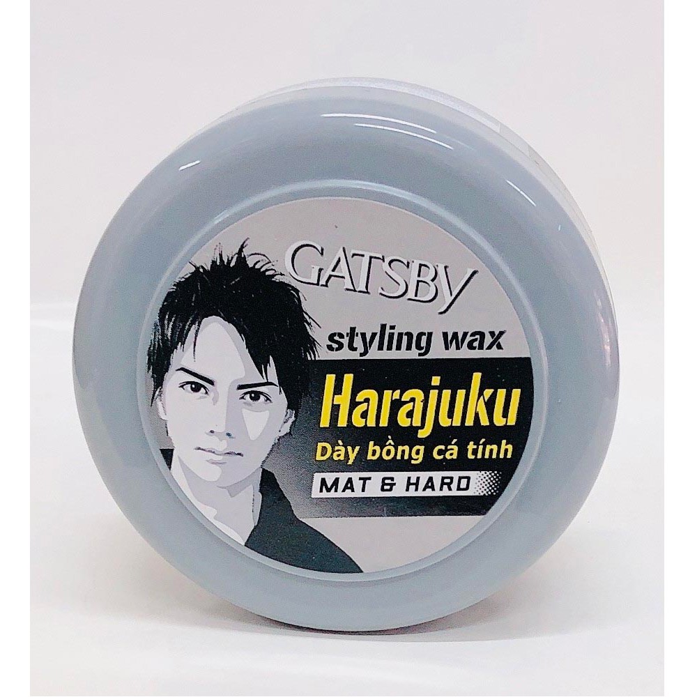 Wax Tóc Gatsby Mat &amp; Hard Đen 25g