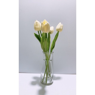 Combo 5 hoa tulip+ bình thuỷ tinh trang trí