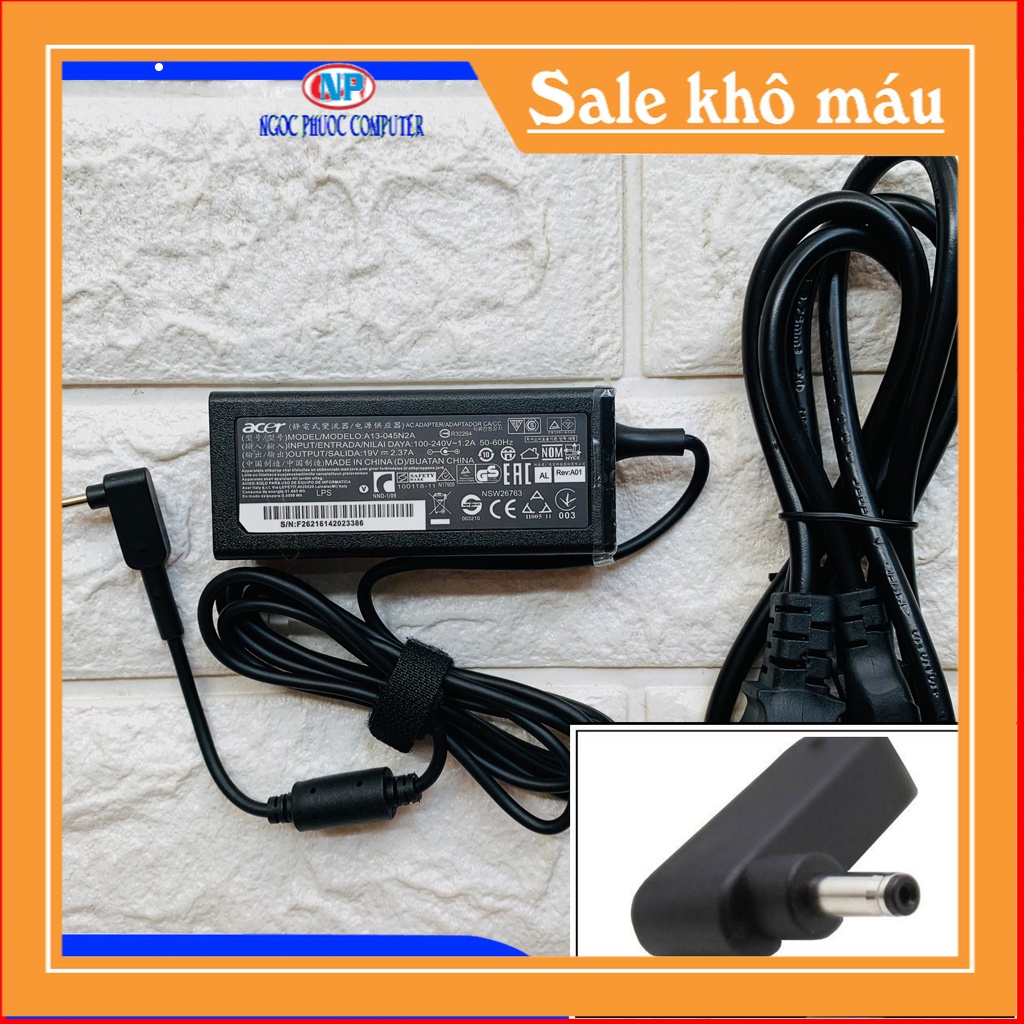 Sạc Laptop Acer Aspire Swift 3 Series hàng ZIN, 19V – 2.37A (45w) chân nhỏ (Adapter Acer V3-331 / V3-371 / V3-372) ..