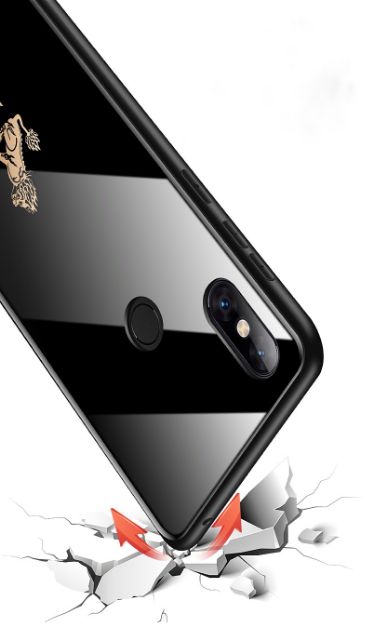Ốp lưng kính Xiaomi Mi 8 / Mi 8 Pro hình kỳ lân tử cấm thành thời trang cao cấp