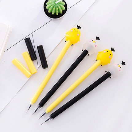 Bút Bi Viết Hình Gà Con Siêu Dễ Thương - Bút Bi Nước Học Sinh, Sinh Viên Văn Phòng Mực Đen
