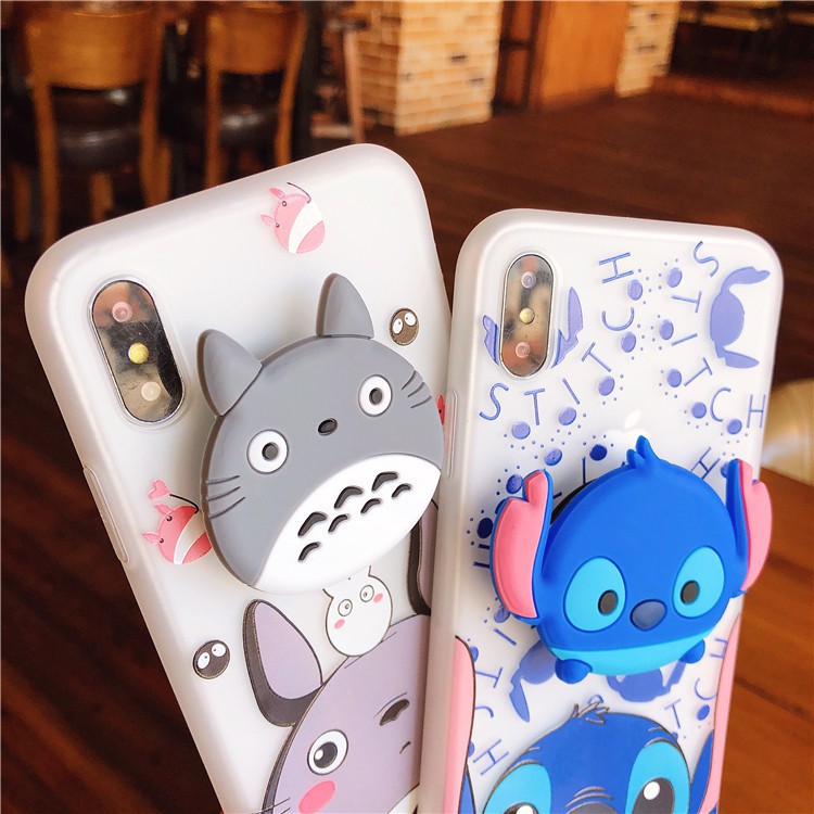 SALE SẬP SÀN - Ốp Lưng Iphone Stick Xanh Lam - Cho Iphone 6 6s 6Plus 6sPlus 7Plus 8Plus X - (Tặng kèm giá đỡ)