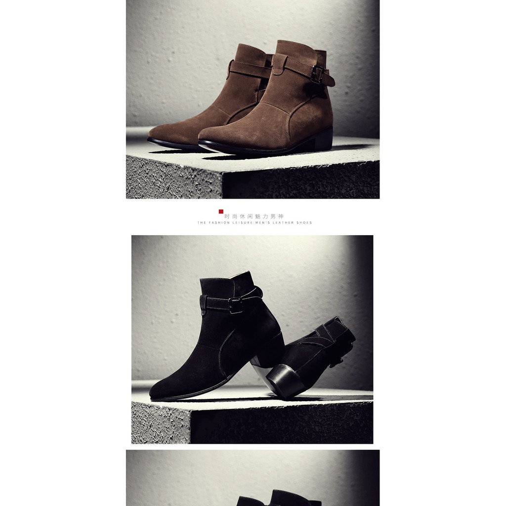 Chelsea boot da lộn nam JTPX-9055-JJ của HILLGLOBAL | BigBuy360 - bigbuy360.vn