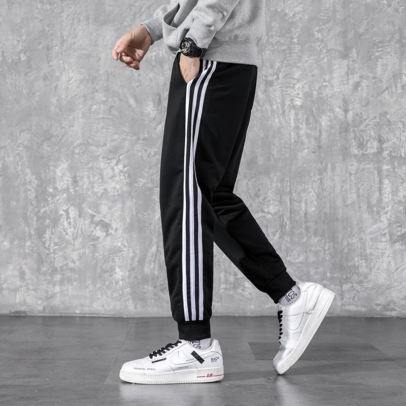 Quần thể thao nam, quần dài nam 3 sọc chất vải dày dặn co giãn tốt phong cách trẻ trung