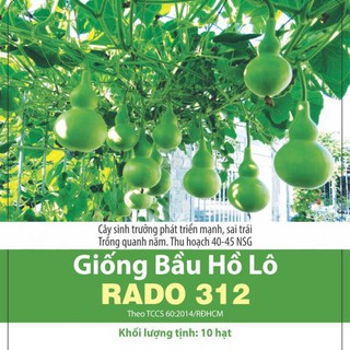[ Rạng Đông] Hạt Giống Bầu Hồ Lô RADO 312 (10 hạt) 1g