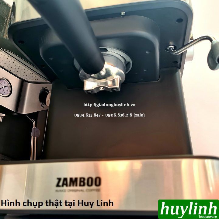 [Mã 99ELSALE hoàn 7% đơn 300K] Máy pha cafe gia đình Zamboo ZB-93CF - 850W - áp suất 15 bar - Tặng 500gr cà phê