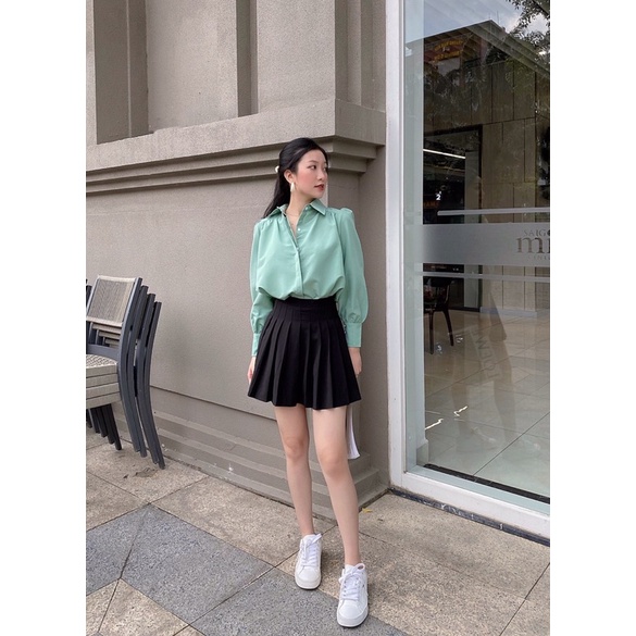 SISTERSISTER - ÁO SƠ MI CỔ ĐIỂN TAY PHỒNG NHẸ VOGUE