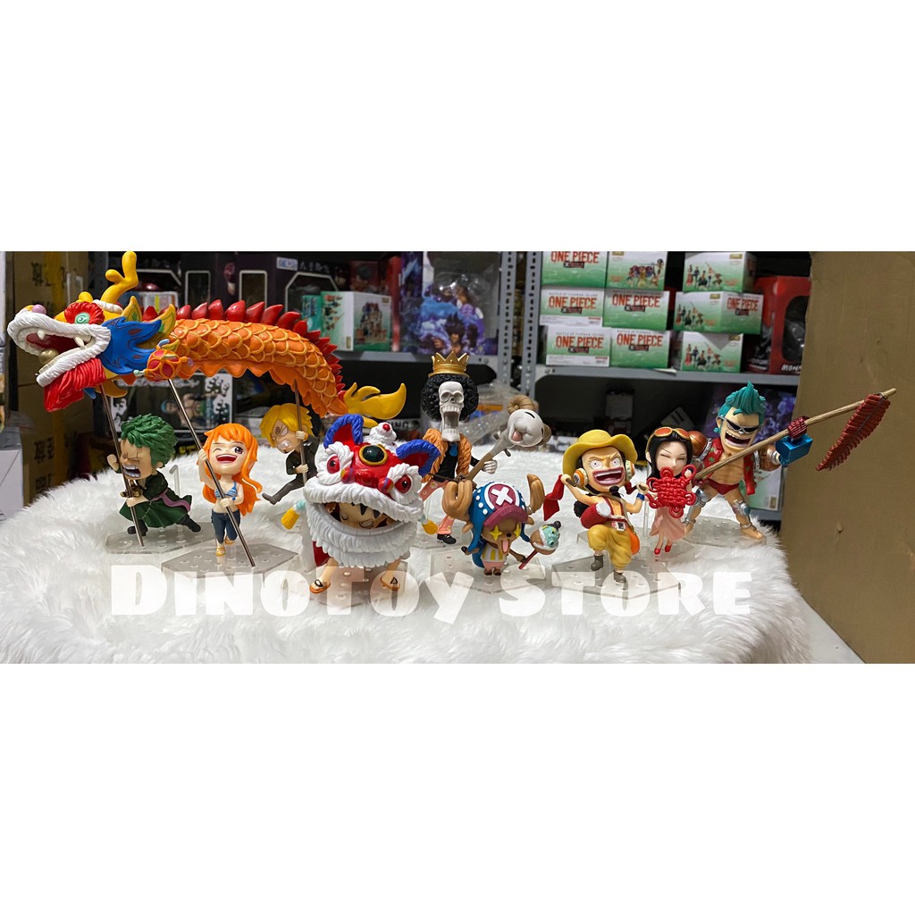 Mô hình Figure One piece Băng mũ rơm múa lân - one piece