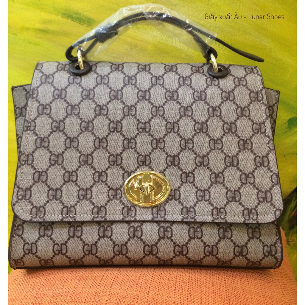 SALE T59 Túi xách nữ G siêu VIP size 25 màu nâu