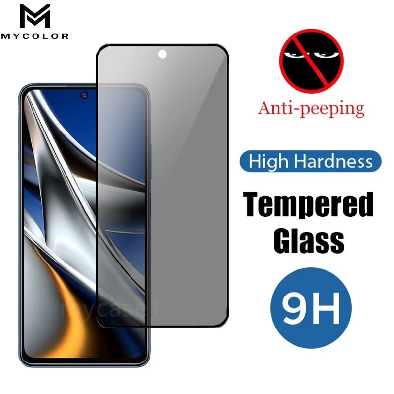 Kính Cường Lực Toàn Màn Hình Chống Nhìn Trộm Cho Xiaomi POCO F5 C40 X5 X4 X3 NFC M5 M5s M4 M3 F4 F3 GT F2 Pro 4G 5G 2023