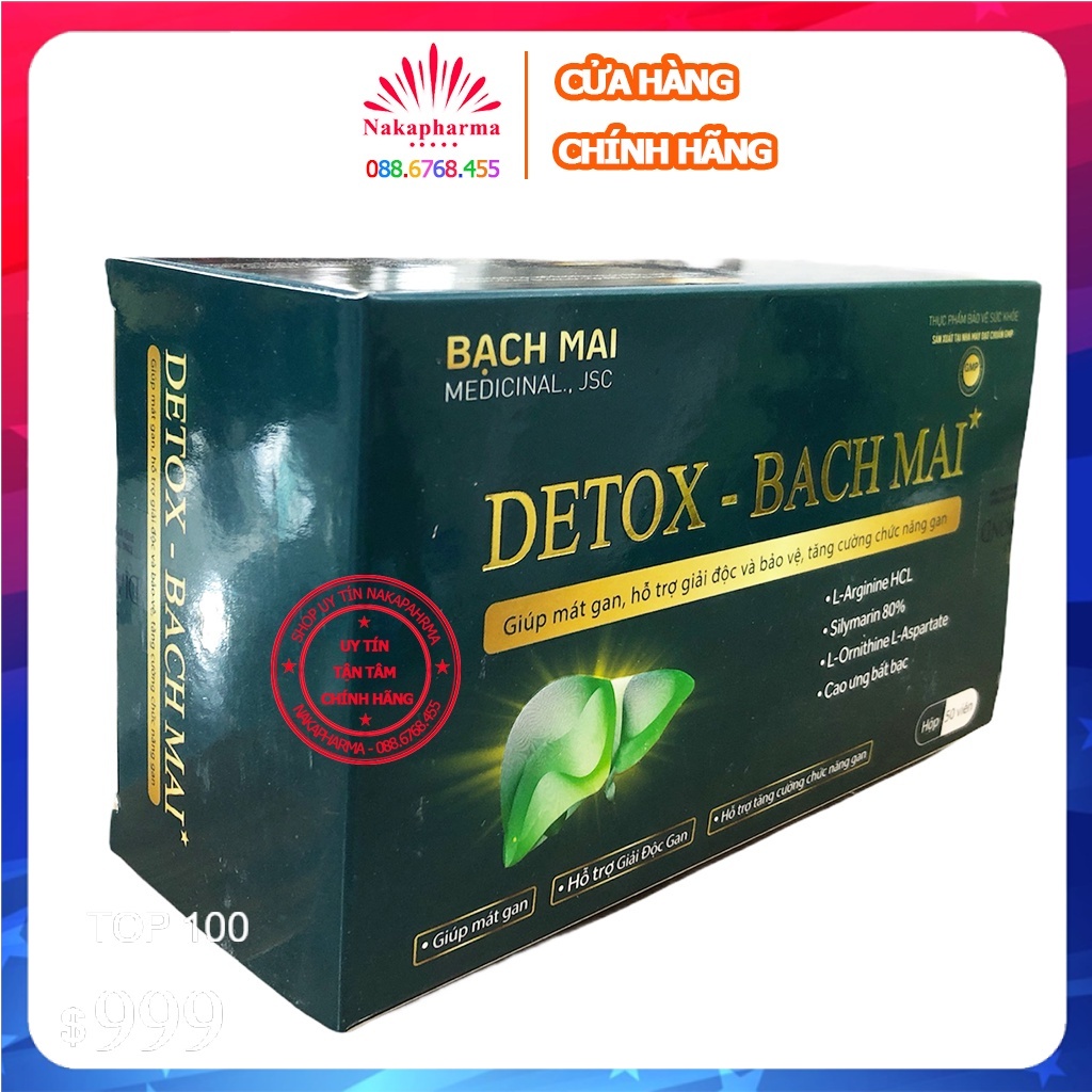 Detox Bạch Mai – Giúp mát gan giải độc, thanh lọc cơ thể, ngừa xơ gan, viêm gan BachMai
