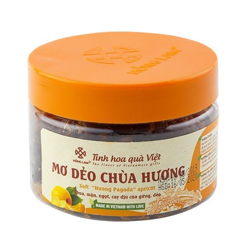 Ô Mai (Xí Muội) Mơ Dẻo Chùa Hương Hồng Lam - Vị Chua,Ngọt,Dẻo,Gừng - Hộp,Gói(200g, 300g, 500g)