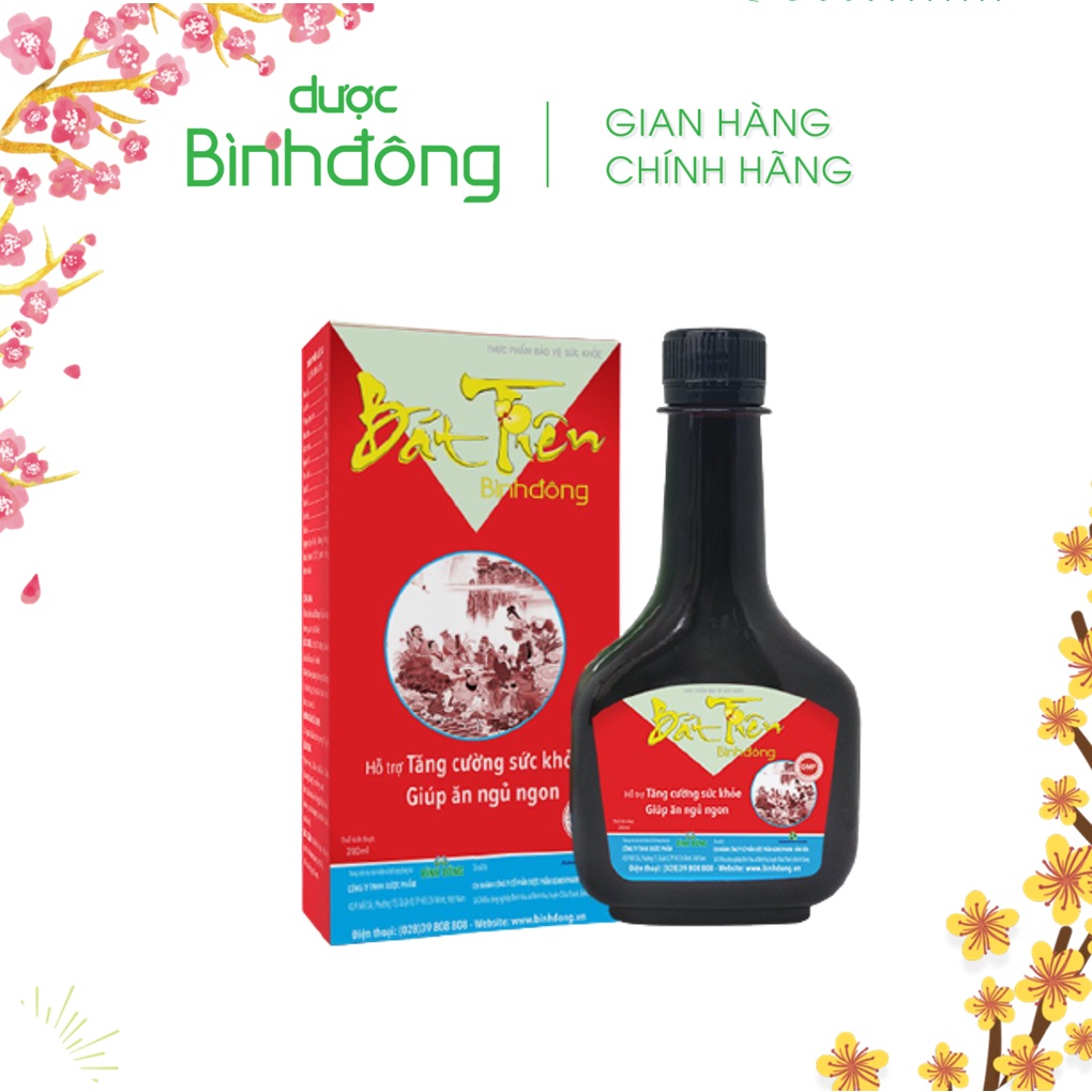 Bát tiên Bình Đông chai 280ml - Giúp bồi bổ cơ thể, tăng cường sức khỏe ăn ngon ngủ sâu