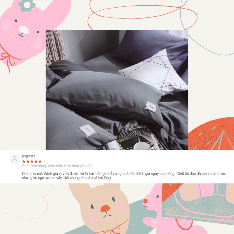 Drap giường cotton tici  May Bedding kèm 2 vỏ gối size giường đệm lò xo 20 - 25cm, ga trải giường trơn | BigBuy360 - bigbuy360.vn