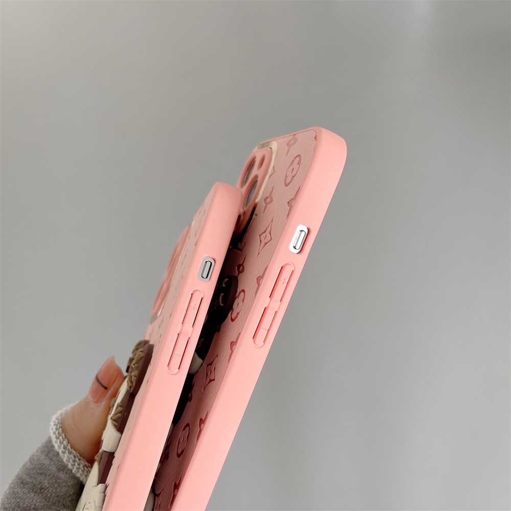 Ốp điện thoại da in hình chuột mickey bảo vệ camera thích hợp cho IPhone 12 11 Pro Max XS Max XR X 8 7 Plus