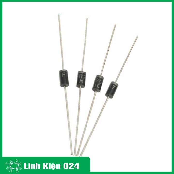 Diode xung FR207 2A 1000V chân cắm