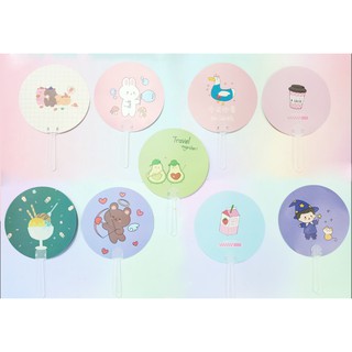 Q1 Quạt nhựa cầm tay quạt cute thần tượng cute dễ thương idol