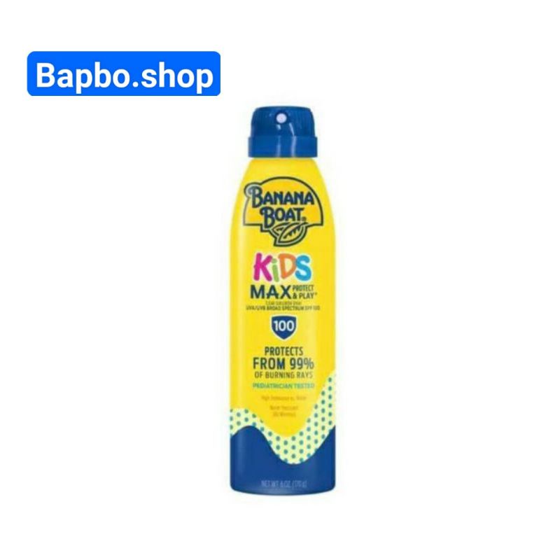 Xịt chống nắng trẻ em Banana Boat Kids Max protect & play cho bé  SPF 50-100