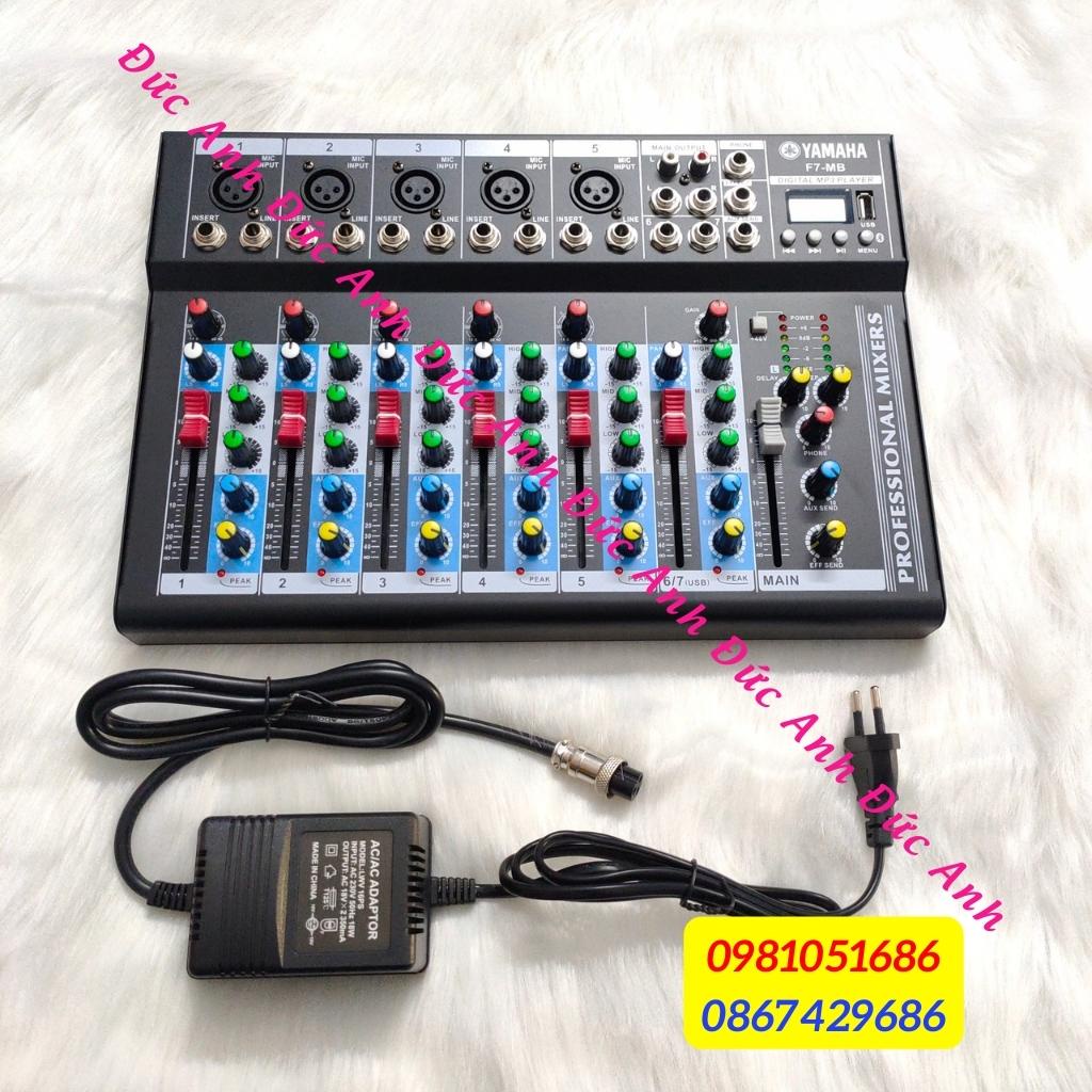 Mixer Yamaha F7MB Livestream Karaoke Có Bluetooth Và Mixer F4 USB