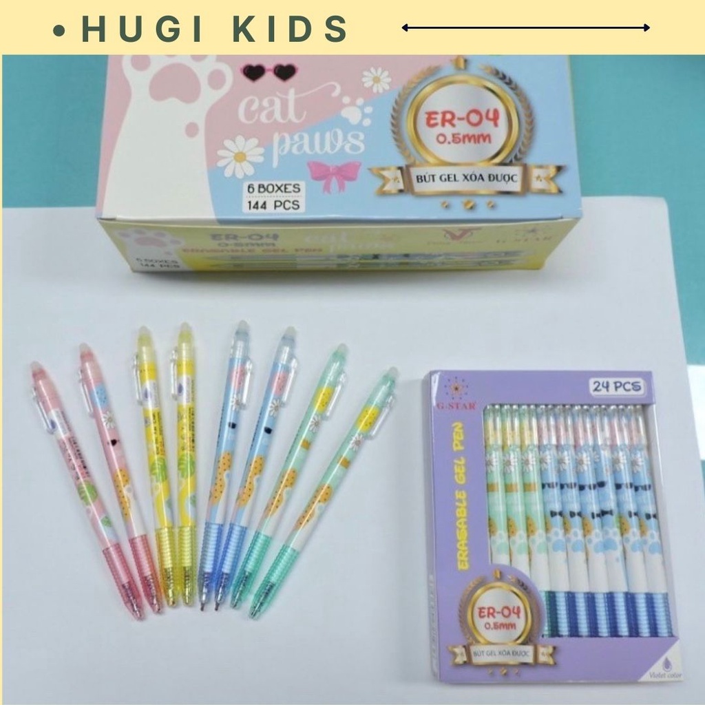 Set 4 cây bút gel bấm xoá được ER 04 loại tốt mực nhiều