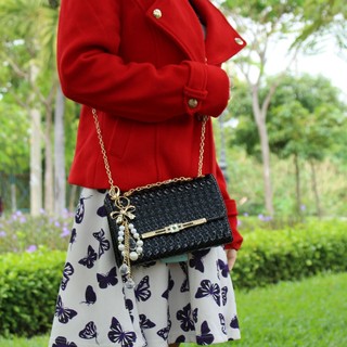 T06 Túi Đeo Chéo Size 20 - Màu Đen